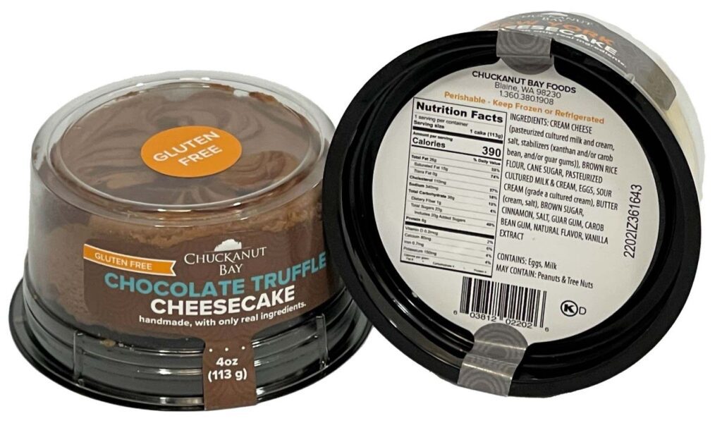 Cheesecake Labels Container Variable Data